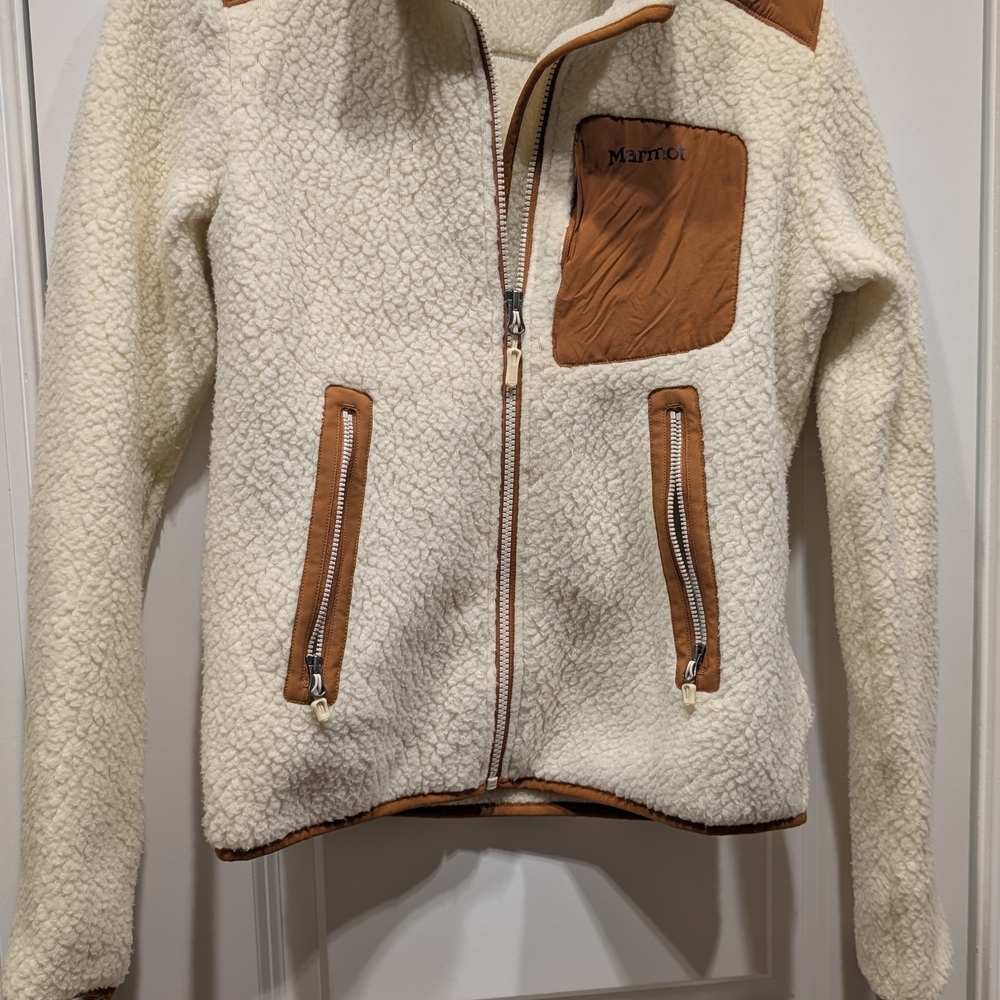 Women's Cream and Tan Jacket - Picture 3 of 8